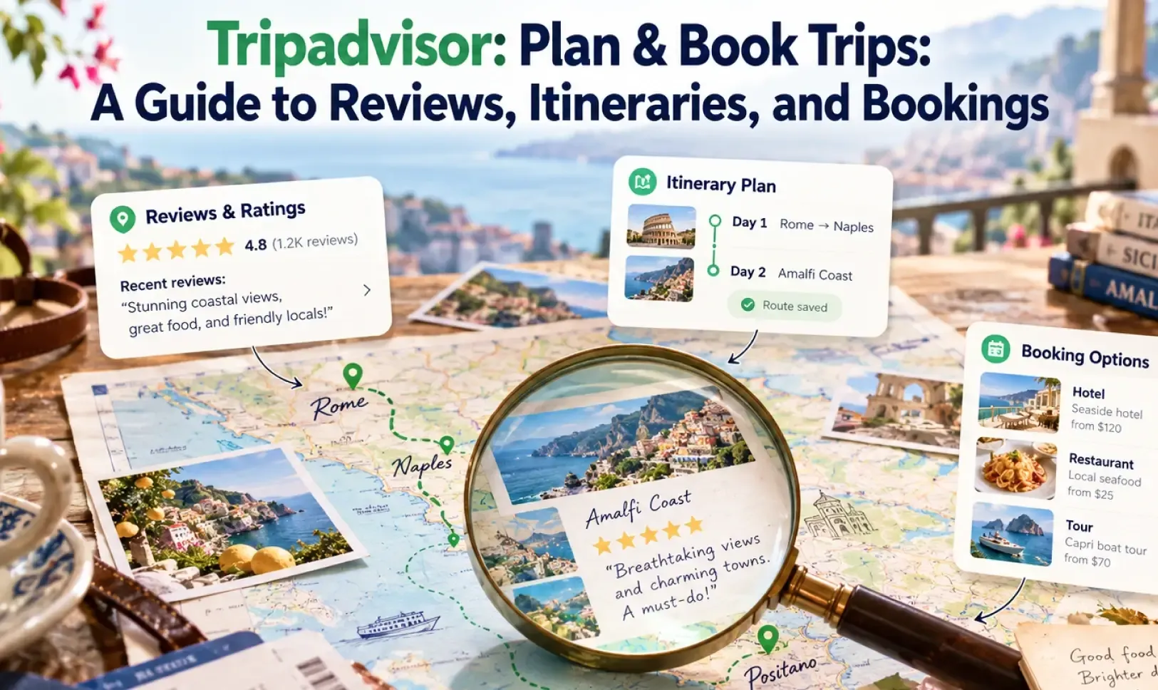 Article cover 5: Tripadvisor: Plan & Book Trips: A Guide to Reviews, Itineraries, and Bookings