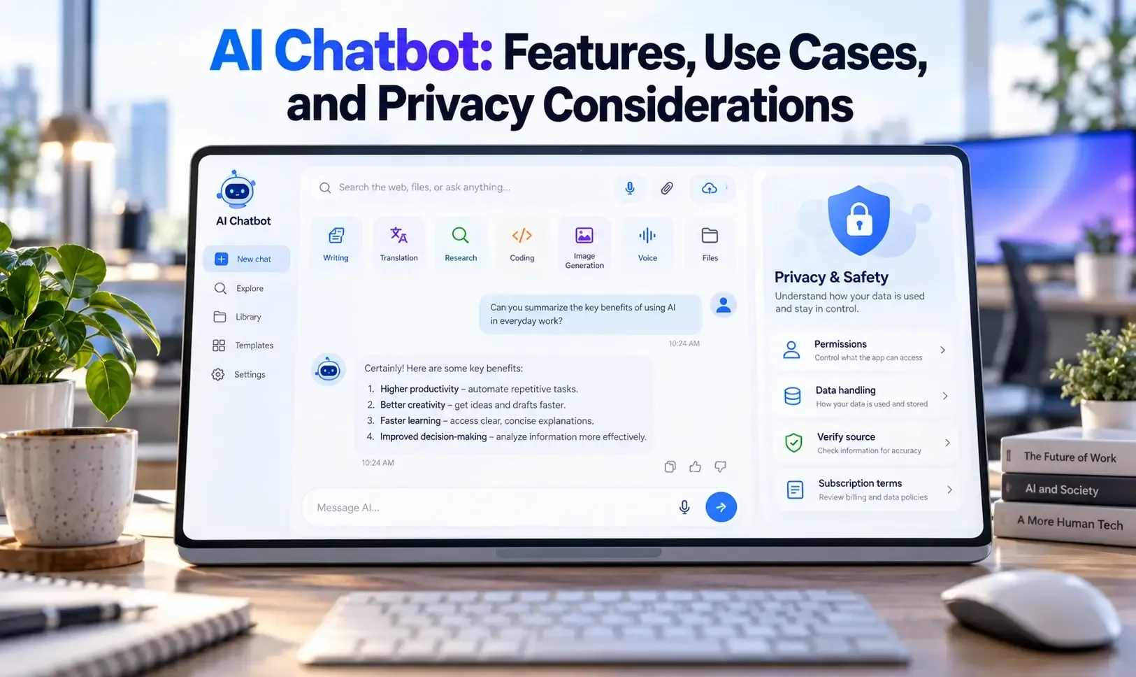 Article cover 3: AI Chatbot: Features, Use Cases, and Privacy Considerations