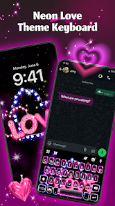 Neon Love Theme screenshot 1